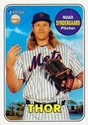 2018 Topps Heritage Base Set Noah Syndergaard #90b card