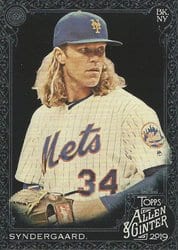 2019 Topps Allen & Ginter X Base Set Noah Syndergaard #44 card