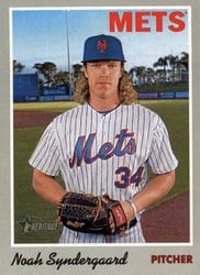 2019 Topps Heritage Base Set Noah Syndergaard #83 card