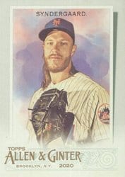 2020 Topps Allen & Ginter Base Set Noah Syndergaard #196 card