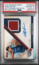 2024 Bowman's Best 2024 MLB All-Star Futures Game Autograph Relics Noble Meyer #FGRA-NM card
