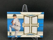 2024 Panini National Treasures Game Gear Swatches Quad Noble Meyer #11 card