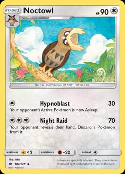 Burning Shadows Noctowl #107 card