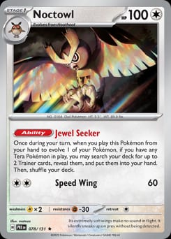Prismatic Evolutions Noctowl #78 card