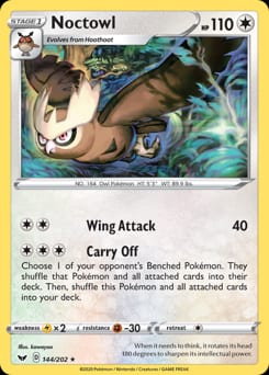 Sword & Shield Noctowl #144 card