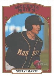 2021 Topps Heritage Minor League Base Set Noelvi Marte #202 card