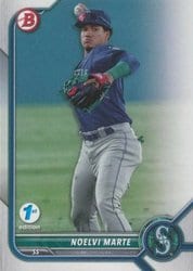 2022 Bowman 1st Edition Base Set Noelvi Marte #BPPF-63 card