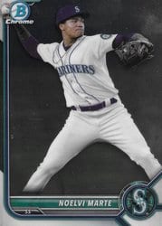 2022 Bowman Chrome Prospects Noelvi Marte #BCP-186 card