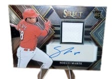 2023 Panini Select Rookie Jersey Autographs Noelvi Marte #PJA-NM card