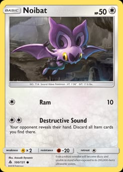 Forbidden Light Noibat #100 card