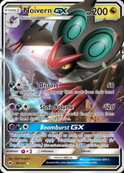 2017 Burning Shadows Noivern-GX #99 card
