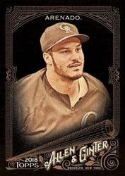 2018 Topps Allen & Ginter X Base Set Nolan Arenado #173 card