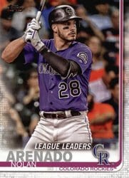 2019 Topps Base Set Nolan Arenado #70 card