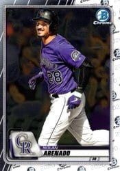 2020 Bowman Chrome Base Set Nolan Arenado #61 card