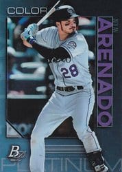 2020 Bowman Platinum Base Set Nolan Arenado #31 card