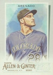 2020 Topps Allen & Ginter Base Set Nolan Arenado #130 card