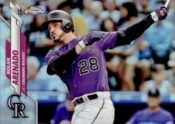 2020 Topps Chrome Base Set Nolan Arenado #174b card