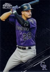 2020 Topps Chrome Black Base Set Nolan Arenado #10 card