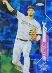 2020 Topps Chrome Update Sapphire Edition Base Set Nolan Arenado #U-50 card