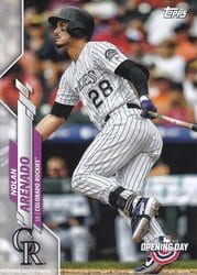 2020 Topps Opening Day Base Set Nolan Arenado #38 card