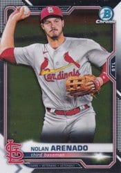 2021 Bowman Chrome Base Set Nolan Arenado #67 card