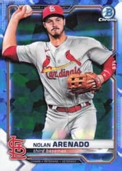 2021 Bowman Chrome Sapphire Edition Base Set Nolan Arenado #67 card