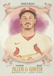 2021 Topps Allen & Ginter Base Set Nolan Arenado #136 card
