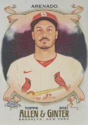 2021 Topps Allen & Ginter Chrome Base Set Nolan Arenado #136 card