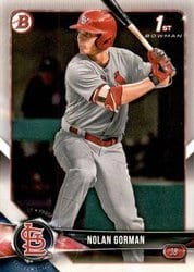 2018 Bowman Draft Base Set Nolan Gorman #BD-117 card