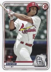 2020 Bowman Prospects Nolan Gorman #BP-66 card