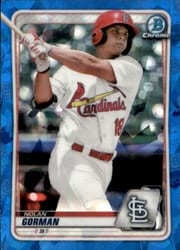 2020 Bowman Sapphire Edition Base Set Nolan Gorman #BCP-66 card
