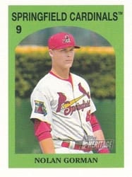 2021 Topps Heritage Minor League 1972 Topps Venezuela Stamp Cards Nolan Gorman #72TVS-9 card