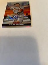 2022 Bowman Chrome 2021 AFL Fall Stars Autographs Nolan Gorman #AFLS-2 card