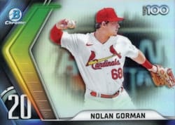 2022 Bowman Scouts' Top 100 Nolan Gorman #BTP-20 card