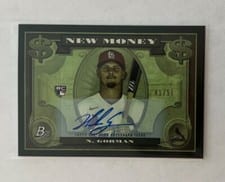 2023 Bowman Platinum New Money Autographs Nolan Gorman #NM-6 card