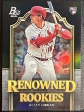 2023 Bowman Platinum Renowned Rookies Autographs Nolan Gorman #RR-11 card