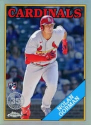 2023 Topps Chrome 1988 Topps Nolan Gorman #88BC-18 card
