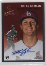 2023 Topps Chrome Platinum Anniversary Autographs Nolan Gorman #CPA-NG card