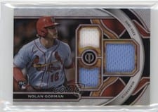 2023 Topps Tribute Triple Relics Nolan Gorman #TR-NG card