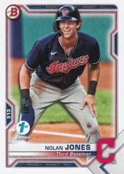 2021 Bowman 1st Edition Base Set Nolan Jones #BP-35 card