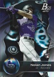 2023 Bowman Platinum Base Set Nolan Jones #40 card