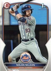 2023 Bowman Draft Base Set Nolan McLean #BD-96 card
