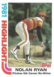 1982 Topps Base Set Nolan Ryan #5 card