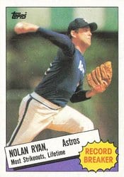 1985 Topps Base Set Nolan Ryan #7 card