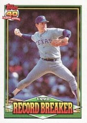 1991 Topps Base Set Nolan Ryan #6 card