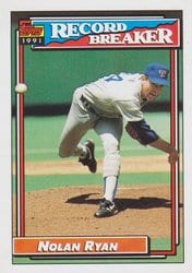 1992 Topps Base Set Nolan Ryan #4 card