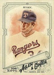 2018 Topps Allen & Ginter Base Set Nolan Ryan #124 card