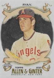 2021 Topps Allen & Ginter Chrome Base Set Nolan Ryan #40 card