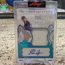 2025 Leaf Spectacular Baseball Signature Swatch Nolan Ryan #SS-NR1 card