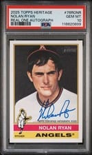 2025 Topps Heritage Real One Autograph Nolan Ryan #76RO-NR card